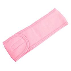 Stirnband Damen 1 Stück Verstellbare Gesichtsbehaarung Makeup-Kopfband-Handtuchhaar-Wrap-Duschkappe-Stretch SPA Gesichtskopfbandfarbe Haare Ascessorien Gesichtswaschstirnband (Size : Pink) von DUnLap