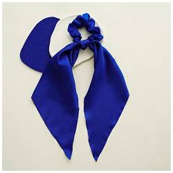 Stirnband Damen Blauer Bogen Scrunchies Haarband for Frauen Pferdeschwanz Schal Süße elastische Haarband Mädchen Haar Mode Krawatten Haarschmuck Gesichtswaschstirnband (Size : 1) von DUnLap
