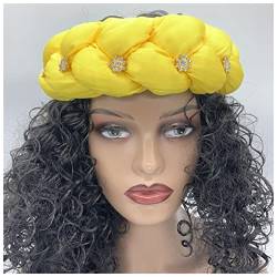 Stirnband Damen Mode Candy Color Braids Stirnbänder for Frauen Elastische Haarbänder Damen Turban Weibliche Headwear Zubehör Bandage Bandana Gesichtswaschstirnband (Size : 32) von DUnLap
