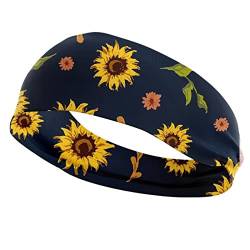 Stirnband Damen Sommer frauen haarbands gedruckt yoga sport sport waschen das Gesicht stirnband sonnenblume elastizität modische haare stirnbänder for frau Gesichtswaschstirnband (Size : TD02-2) von DUnLap