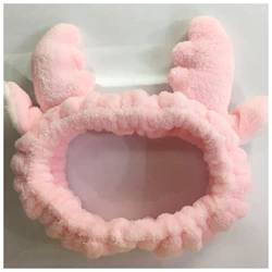 Stirnband Damen Weihnachtstag einstellbar. 1 Stück Allergie Freie Elastizität Koreanisches Gesichtsmake-up Ankunft Frauen Weihnachtsgeweihe Wäsche Mädchen Stirnband Damen Winter (Size : Pink) von DUnLap