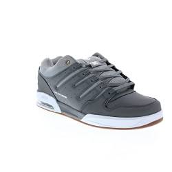 DVS Men's Tycho Charcoal Gray White Nubuck Low Top Sneaker Shoes 11.5 von DVS