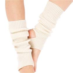 Damen Yoga-Socken, gestrickt, lang, Sport, Beinstulpen, Fitnessstudio, Fitness, Tanzen, weibliche Mädchen, tägliches Tragen, Training, hält warm, lateinamerikanisches Tanzen von DWE