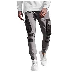 DXDE Herren Hose Outdoor Männer Unifarben Hose Arbeitshose,Vintage Herren Hose,Jogginghose Herren,Lange Fit Hose Freizeithose Wanderhose Trekkinghose Outdoorhose für Männer von DXDE