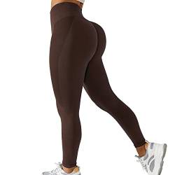 DXIOKO Scrunch Butt Sport Leggings für Damen High Waist Blickdicht Push Up Booty Lifting Slim Fit Leggings mit Bauchkontrolle für Sportleggings Gym Fitness Workout Laufhose Yoga Hose von DXIOKO