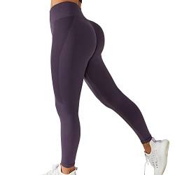 DXIOKO Scrunch Butt Sport Leggings für Damen High Waist Blickdicht Push Up Booty Lifting Slim Fit Leggings mit Bauchkontrolle für Sportleggings Gym Fitness Workout Laufhose Yoga Hose von DXIOKO