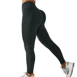 DXIOKO Scrunch Butt Sport Leggings für Damen High Waist Blickdicht Push Up Booty Lifting Slim Fit Leggings mit Bauchkontrolle für Sportleggings Gym Fitness Workout Laufhose Yoga Hose von DXIOKO