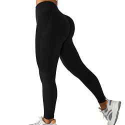 DXIOKO Scrunch Butt Sport Leggings für Damen High Waist Blickdicht Push Up Booty Lifting Slim Fit Leggings mit Bauchkontrolle für Sportleggings Gym Fitness Workout Laufhose Yoga Hose von DXIOKO