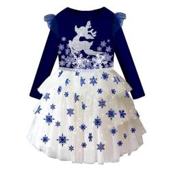 DXTON Mädchen Einhorn Kleider Prinzessin Kleid Party Geburtstag Ferien Baby Kleid BlauLh8004 4T von DXTON