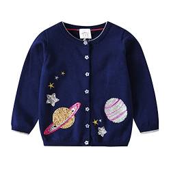 DXTON Mädchen Strickjacke Kinder Lange Ärmel Pullover Winter Übergangsjacke Warm SW3000 3-4 Jahre von DXTON