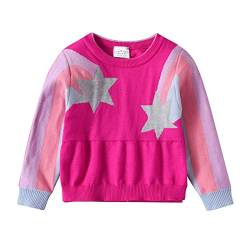 DXTON Mädchen Strickjacke Kinder Lange Ärmel Pullover Winter Übergangsjacke Warm SW3020 7-8 Jahre von DXTON