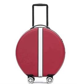 DXZENBO Gepäckkoffer, Handgepäck, 18 Zoll, Handgepäck, runde Koffer mit Rollen, tragbarer Gepäckkoffer, aufgegebenes aufgegebenes Gepäck von DXZENBO