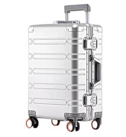 DXZENBO Gepäckkoffer, Handgepäck, Aluminium-Magnesium-Metall-Hartschalenkoffer, Rollwagen, Reisegepäck, große Kapazität, aufgegebenes Gepäck von DXZENBO