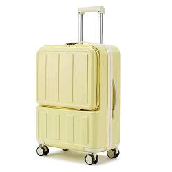 DXZENBO Koffer mit Rollen, USB-Ladeanschluss, Gepäck, erweiterbares TSA-Zahlenschloss, Handgepäck, Aluminiumrahmen von DXZENBO