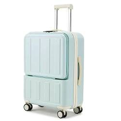 DXZENBO Koffer mit Rollen, USB-Ladeanschluss, Gepäck, erweiterbares TSA-Zahlenschloss, Handgepäck, Aluminiumrahmen von DXZENBO