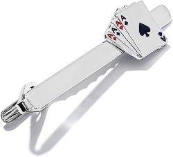 DYCJLL Krawattenstange Poker Krawattenklammer for Männer Groove Clips Manschettenknöpfe Set Business Krawattenklammern Hochzeit Krawatte tragen Kupfer Clip Mann (Farbe: 2) (Color : 2) von DYCJLL