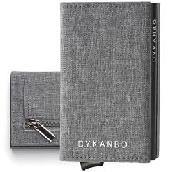 DYKANBO Slim Wallet mit Münzfach - Geldbörse Herren und Portmonee Herren - Kreditkartenetui mit RFID-Schutz - Wallets for Men - Small Pop-Up Card Holder Wallet with Coin Departement von DYKANBO