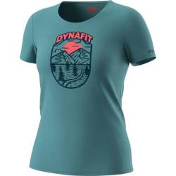 DYNAFIT Damen Graphic Co S/S Tee T-Shirt, Brittany Blue/Horizon, Medium von DYNAFIT