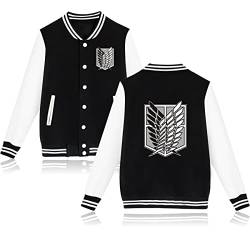 SHNW Attack on Titan Hoodie Scout Symbol Wings of Freedom Printed Sweatshirts Pullover Tops Jacke Mantel Gr. L, Schwarz A von DYNWAVE