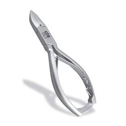DZ Nagelzange-Podologie-Werkzeug mit gewölbter Schneide-Eckenzange Kopfschneider für exakten Schnitt-Ideal bei kräftigen Nägeln von DZ Beauty Instruments