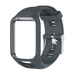 Kompatibel mit TomTom, 25 mm Silikon-Uhrenarmband, schnell abnehmbar, Ersatz-Zubehör für Tomtom Runner 3/Runner 2/Spark 3/Adventurer/Golfer 2 von DaMohony