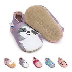 Dabadu Babyschuhe aus Leder – Schuhe für Mädchen – Neugeborene – Schuhe für die ersten Schritte (Faultier, eu_Footwear_Size_System, Infant, Women, Age_Range, medium, 0_Months, 6_Months) von Dabadu