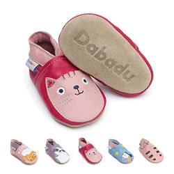Dabadu Babyschuhe aus Leder – Schuhe für Mädchen – Neugeborene – Schuhe für die ersten Schritte (Katze, eu_Footwear_Size_System, Infant, Women, Age_Range, medium, 18_Months, 24_Months) von Dabadu