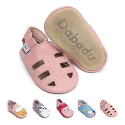 Dabadu Babyschuhe aus Leder – Schuhe für Mädchen – Neugeborene – Schuhe für die ersten Schritte (Sandalen Rosa, 18 Monate) von Dabadu