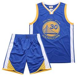 DaceStar Basketball-Outfit für Kinder, 2-teiliges Set für Kinder, Basketballtrikot für Kinder, Basketballtrikot für Kinder, Weste und Shorts für Kinder, blau, 10-12 Jahre von DaceStar