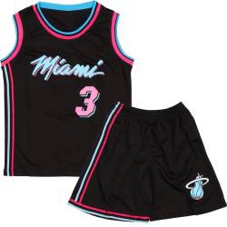 DaceStar Basketball Trikot Kinder, 3 Basketball Kleidung Kinder, Basketball Trainings Ärmellos Trikot und Short, Jungen Basketball Trikot, Kinder Basketball Trikot Set für 4-14 Jahre, schwarz L von DaceStar