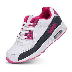 Daclay Kinder Schuhe Jungen Mädchen Turnschuhe Laufschuhe Sneaker Outdoor für Unisex-Kin Weiß Pink 27 EU von Daclay