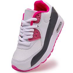 Daclay Kinder Schuhe Jungen Mädchen Turnschuhe Laufschuhe Sneaker Outdoor für Unisex-Kinder (32 EU, Weiß/Pink) von Daclay