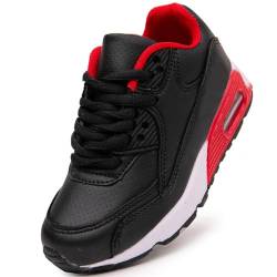 Daclay Kinder Schuhe Jungen Mädchen Turnschuhe Laufschuhe Sneaker für Unisex-Kin Outdoor Schwarz Rot 22 EU von Daclay