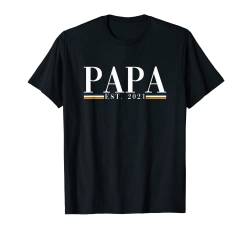 Papa est. 2021 erwartendes Baby Vatertag Neuer Papa T-Shirt von Dad est. 2021 apparels