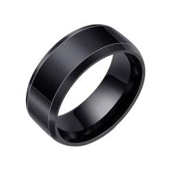 Daesar Edelstahl Ringe Männer, Herren Ring Personalisiert 8MM Glatt Bandring Ring Gr.52 (16.6) von Daesar