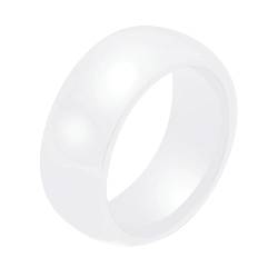 Daesar Keramik Ring Männer, Herren Ringe Personalisiert 8MM Glänzend Bandring Ring Große 60 (19.1) von Daesar