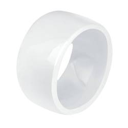 Daesar Männer Ringe Keramik Weiß, Ring Personalisiert Breit 11MM Glänzend Bandring Ring Große 62 (19.7) von Daesar