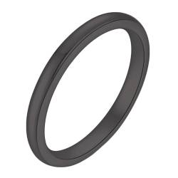 Daesar Ring für Damen Edelstahl, Frauen Ringe 2MM Schmal Bandring Schwarz Ring Große 54 (17.2) von Daesar