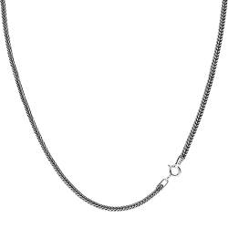 Daesar Silber Kette 925 Herren ohne Anhänger, 2MM Francokette mit Collierverschluss Biker Halskette 45CM Silber Partnerkette für Männer Jugend von Daesar