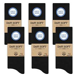 Dafi soft 6 Paar Diabetikersocken für Herren, Hergestellt in der Türkei (43-46, 6x Schwarz) von Dafi soft