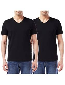 Dagi Men's Basic Cotton Undershirt T-Shirt, Black, M von Dagi