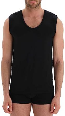 Dagi Men's Basic Micro Modal Undershirt T-Shirt, Black, L von Dagi