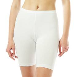 Dagi Women's Basic Cotton Shorts, White, 30 von Dagi