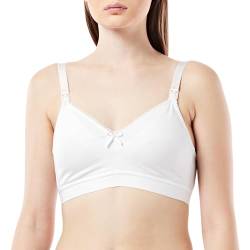 Dagi Women's Cotton Cupless Non-Wired Nursing T-Shirt Bra, White, 90B von Dagi