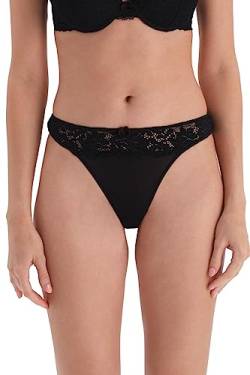 Dagi Women's Fashion, Regular Thong Briefs, Black, 42 von Dagi