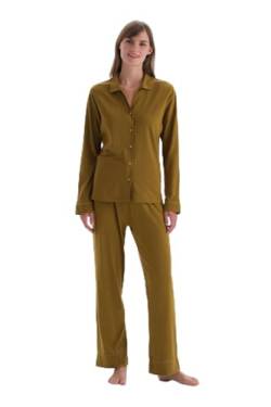 Dagi Women's Green Basic Shirt Pants Pajamas Suit, Green,S von Dagi