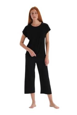 Dagi Women's Viscone Pyjama, Black, S Pajama Set, S von Dagi