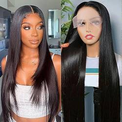 DaiMer Hair HD Lace Front Wig Wear & Go Glueless Lace Wig Brazilian Straight Lace Wigs For Women No Glue 4x6 Lace Pre Plucked Wig Human Hair Wigs Lace Closure Wigs 150% Density 14 Inch von DaiMer