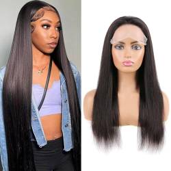 DaiMer Hair HD Lace Front Wig Wear & Go Glueless Lace Wig Brazilian Straight Lace Wigs For Women No Glue 4x6 Lace Pre Plucked Wig Human Hair Wigs Lace Closure Wigs 150% Density 20 Inch von DaiMer
