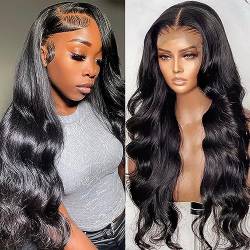DaiMer Hair HD Lace Front Wigs Human Hair Body Wave Wigs Wear & Go Glueless Lace Wigs For Women No Glue 4x6 Lace Pre Plucked Wig Human Hair Wigs Lace Closure Wigs 150% Density 16 Inch von DaiMer